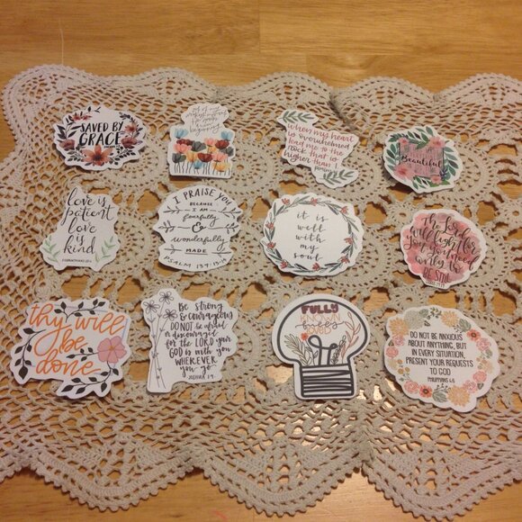 Bible Quotes and Christian Inspiration Stickers Bundle - Picture 1 of 6